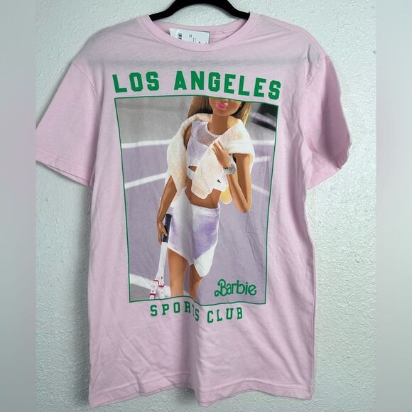 Barbie Tops - Pink Barbie Los‎ Angeles Sports Club T-Shirt Size XS